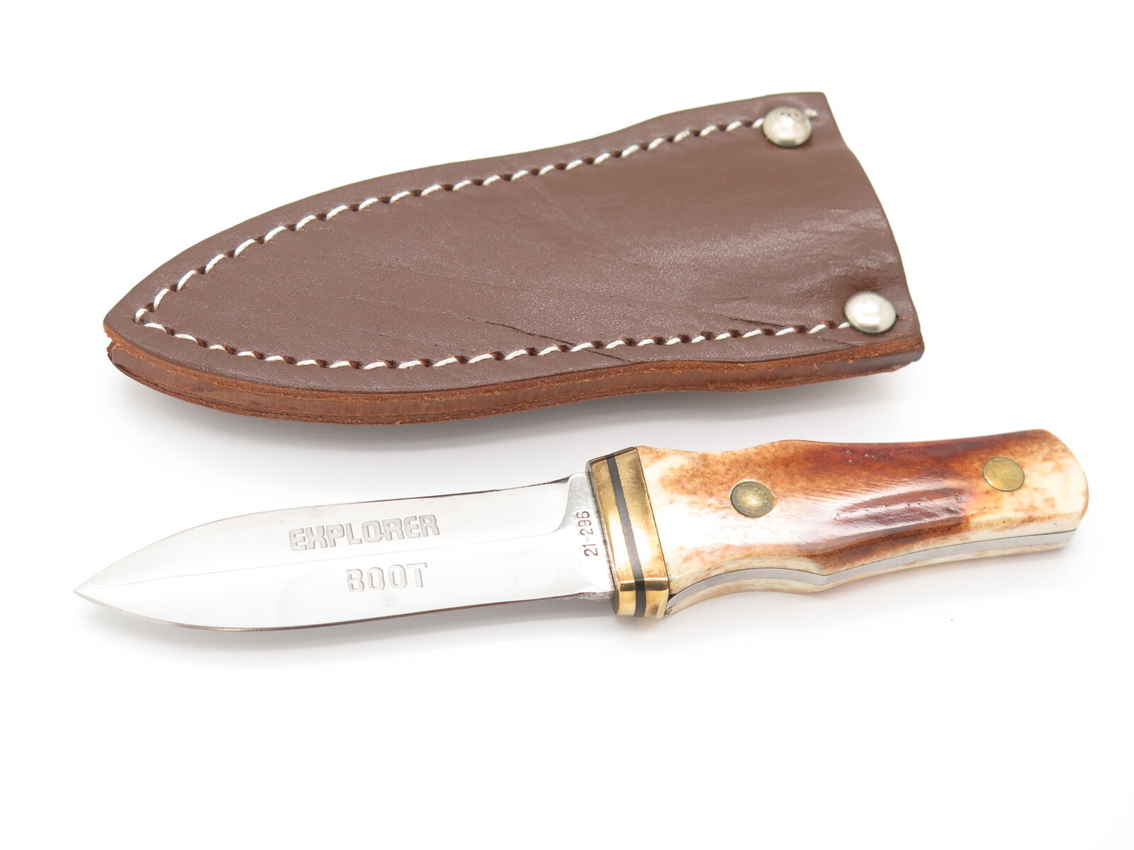 Vtg 1980s Explorer 21-296 Seki Japan Bone Small Sting Fixed Blade Dagger Knife