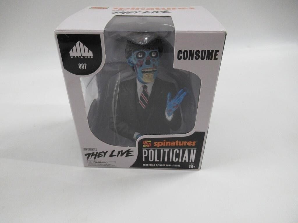 They Live Politician Spinature Vinyl Figure from Waxwork Records - NEW