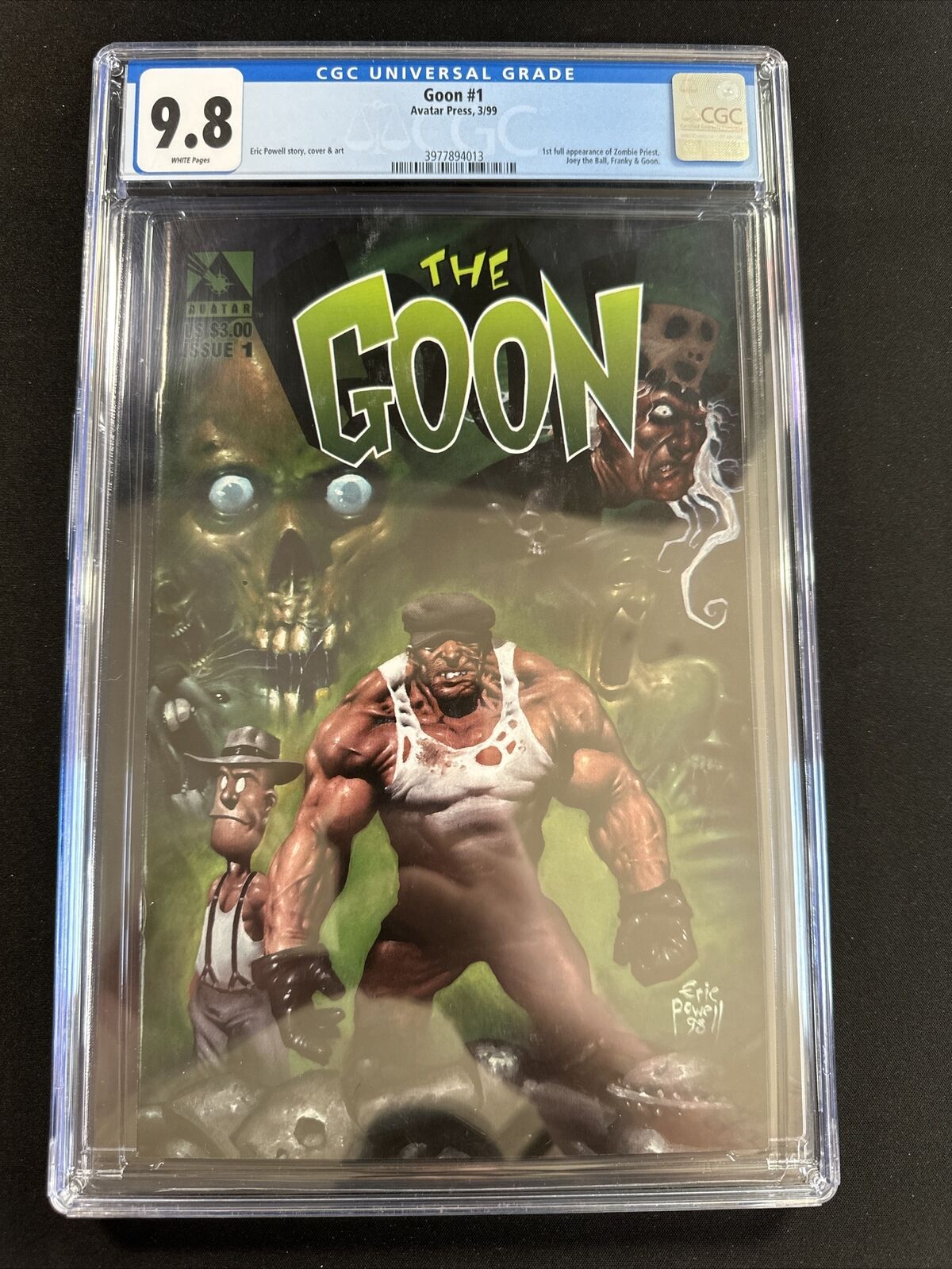 Goon #1 CGC 9.8 White Pages Avatar Press 1999 1st Print App Beauty Eric Powell
