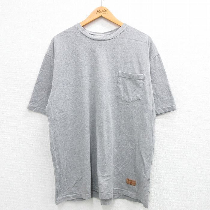 Xl/Used Timberland Short Sleeve Vintage T-Shirt Men\'S 00S Plain Chest Pocket Lar