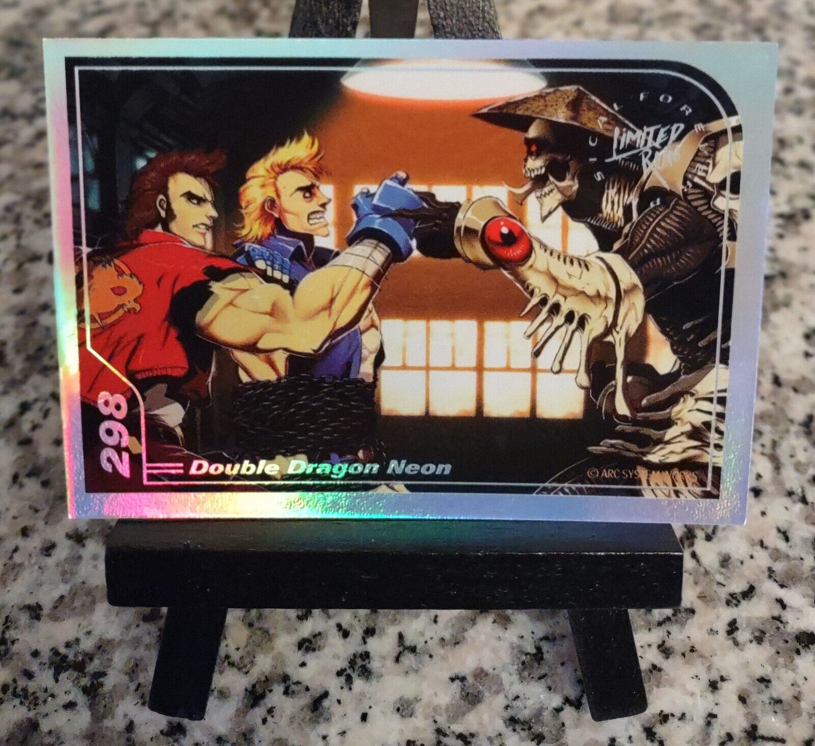 Limited Run Games Silver Trading Card #298 Double Dragon Neon Card Only No Game