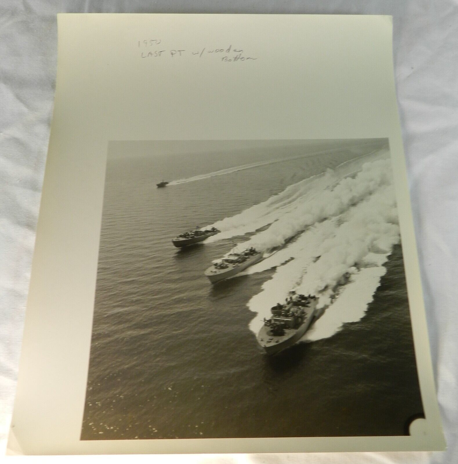 Vintage 1950 US Navy Press Photo - Last PT Boat with Wooden Bottom