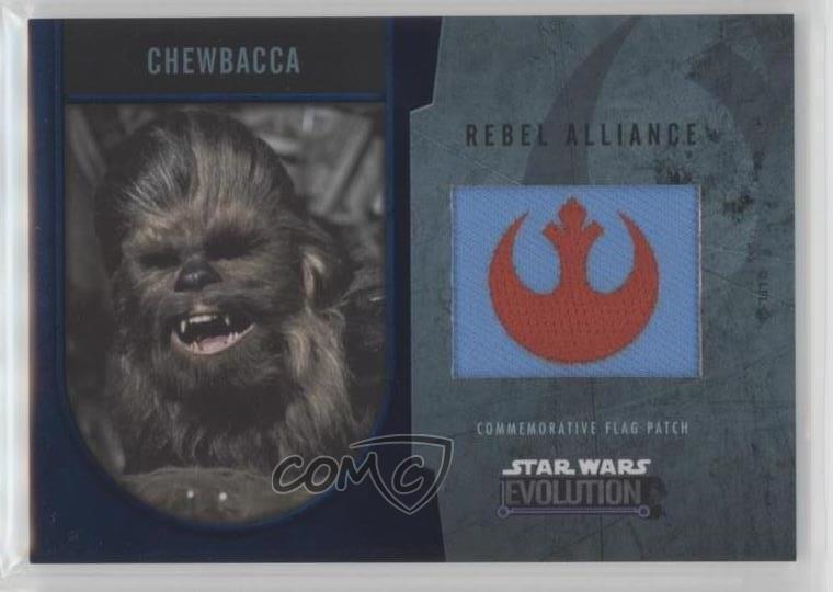 2016 Topps Star Wars Evolution Commemorative Flag Silver /50 Chewbacca Patch 1j8