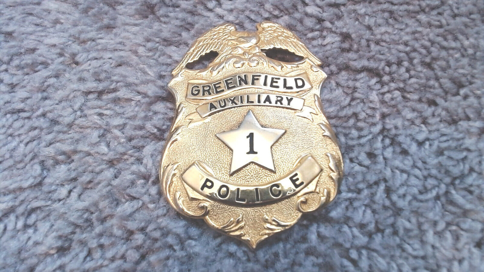 Vintage Greenfield Auxiliary Police Commander Badge  3\