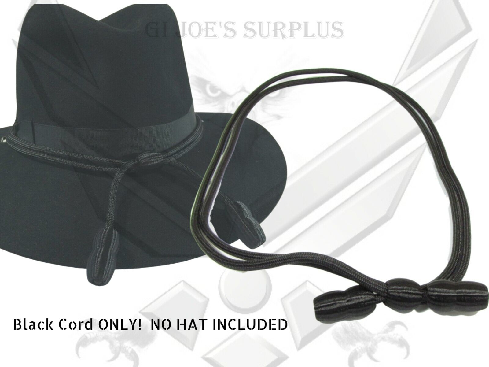 Military Cavalry Campaign Cowboy Hat Black Acorn Cord Band Rope CORD ONLY PC4