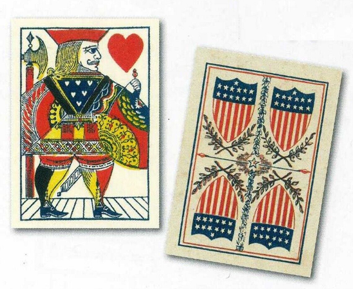 1863 Victorian Playing Cards Cohen Patent Natl US Civil War Deck Repro Games
