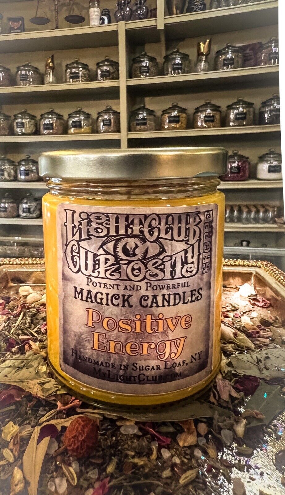 Wiccan Magic Spell Candle for Positive Energy   Happiness and Goodness Magic