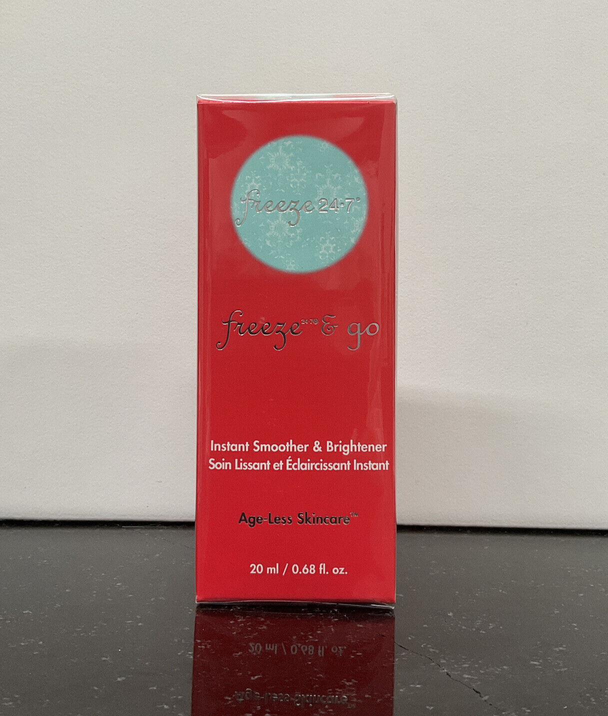 Freeze 24.7 & Go Instant Smoother & Brightener Age-Less Skincare 0.68oz Sealed