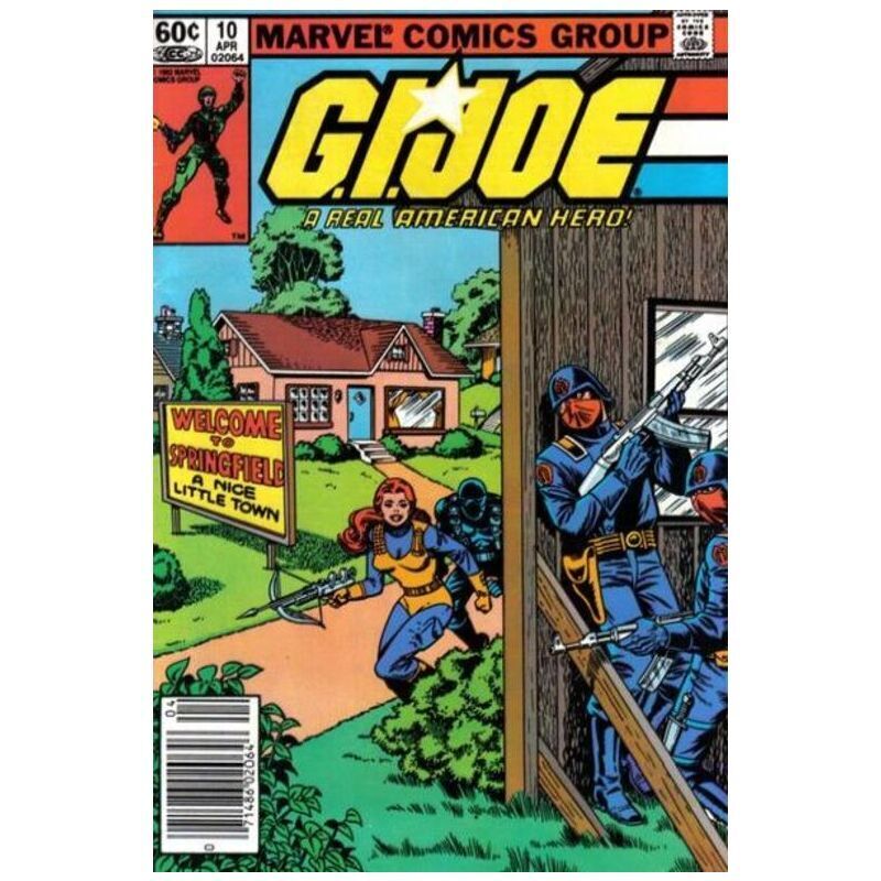 G.I. Joe: A Real American Hero (1982 series) #10 Newsstand in F minus. [v*