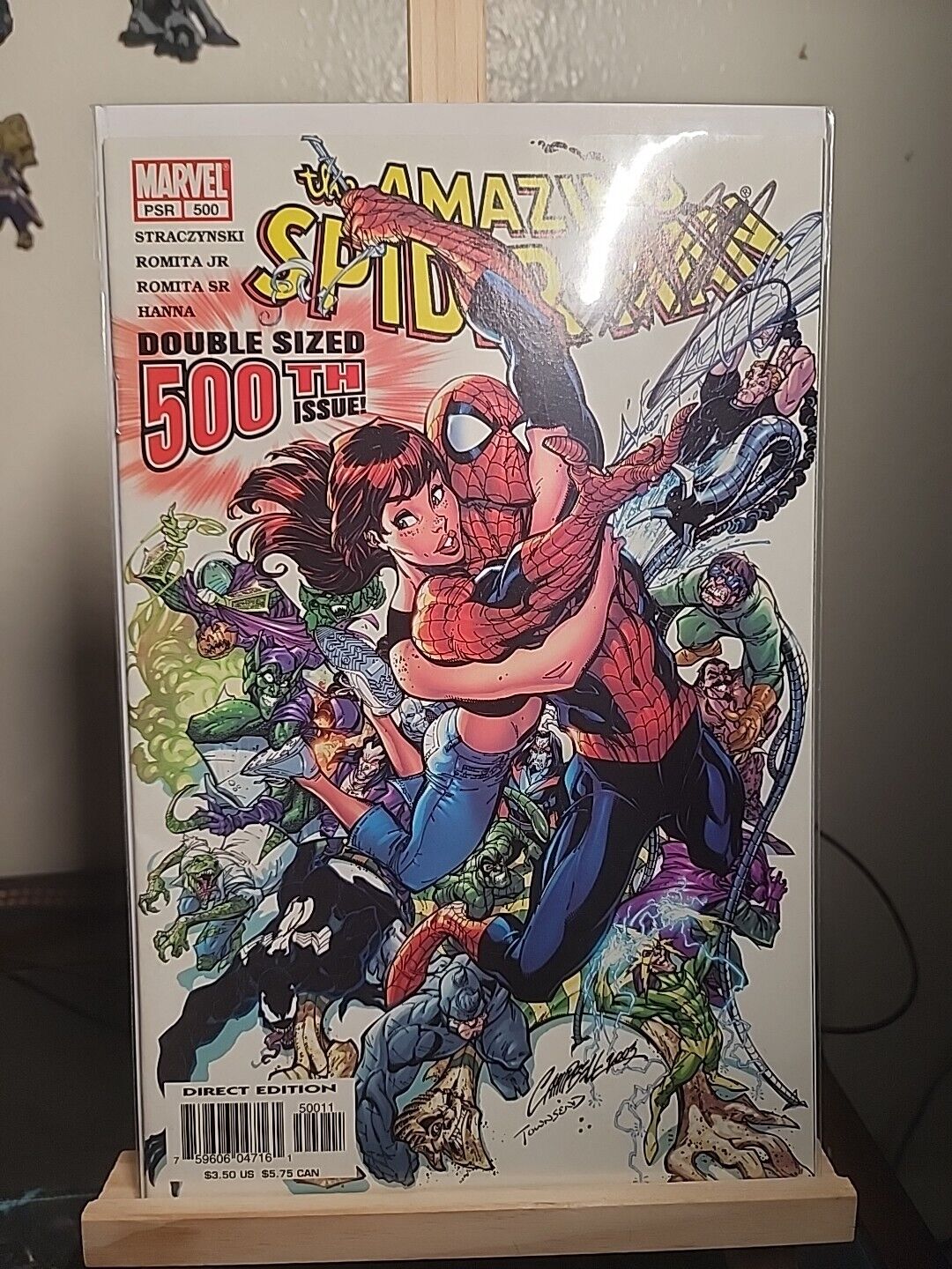 THE AMAZING SPIDER-MAN 500 SIGNED BY J SCOTT CAMPBELL  . 2003 .