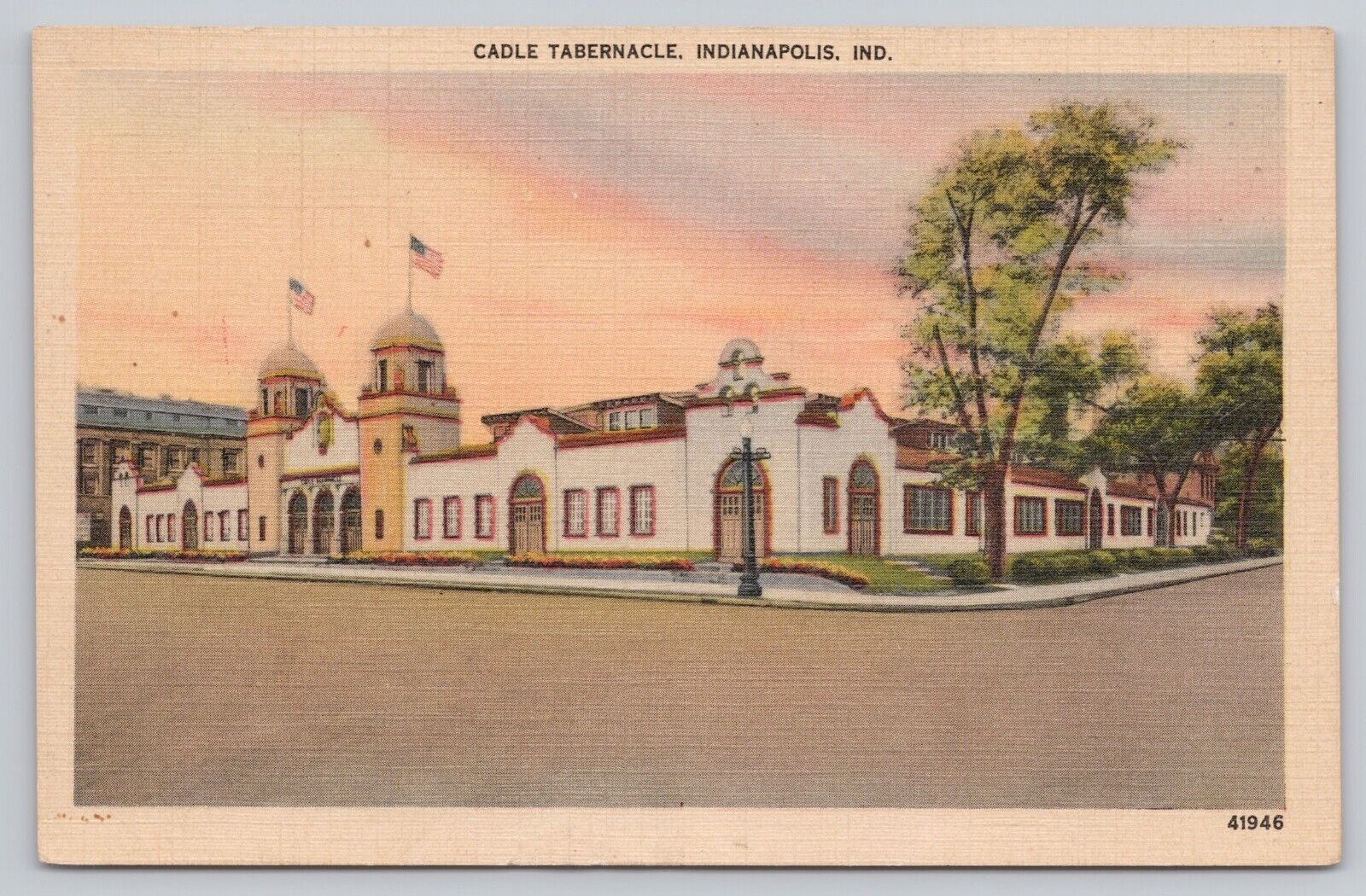 Indianapolis Indiana, Cadle Tabernacle, Vintage Postcard
