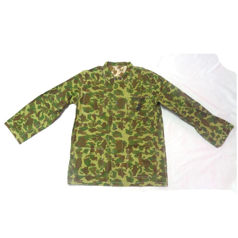 WWII US Army Solider USMC Pacific Camo Cotton Reversible Jacket Coat Tops XXL