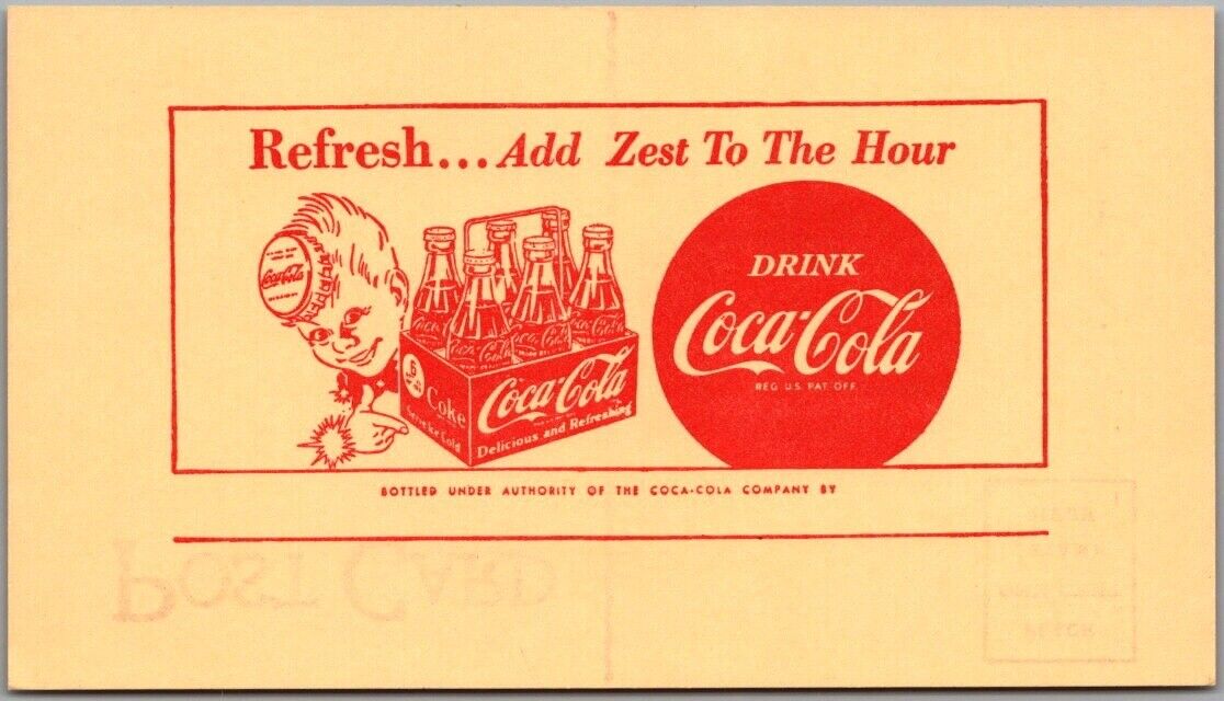 COCA-COLA Coke Advertising Postcard \