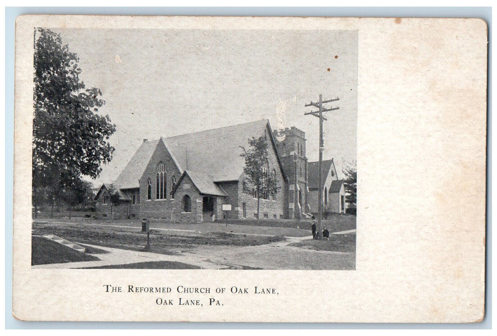 c1905 The Reformed Church Of Oak Lane Pennsylvania PA, Panoramic View Postcard