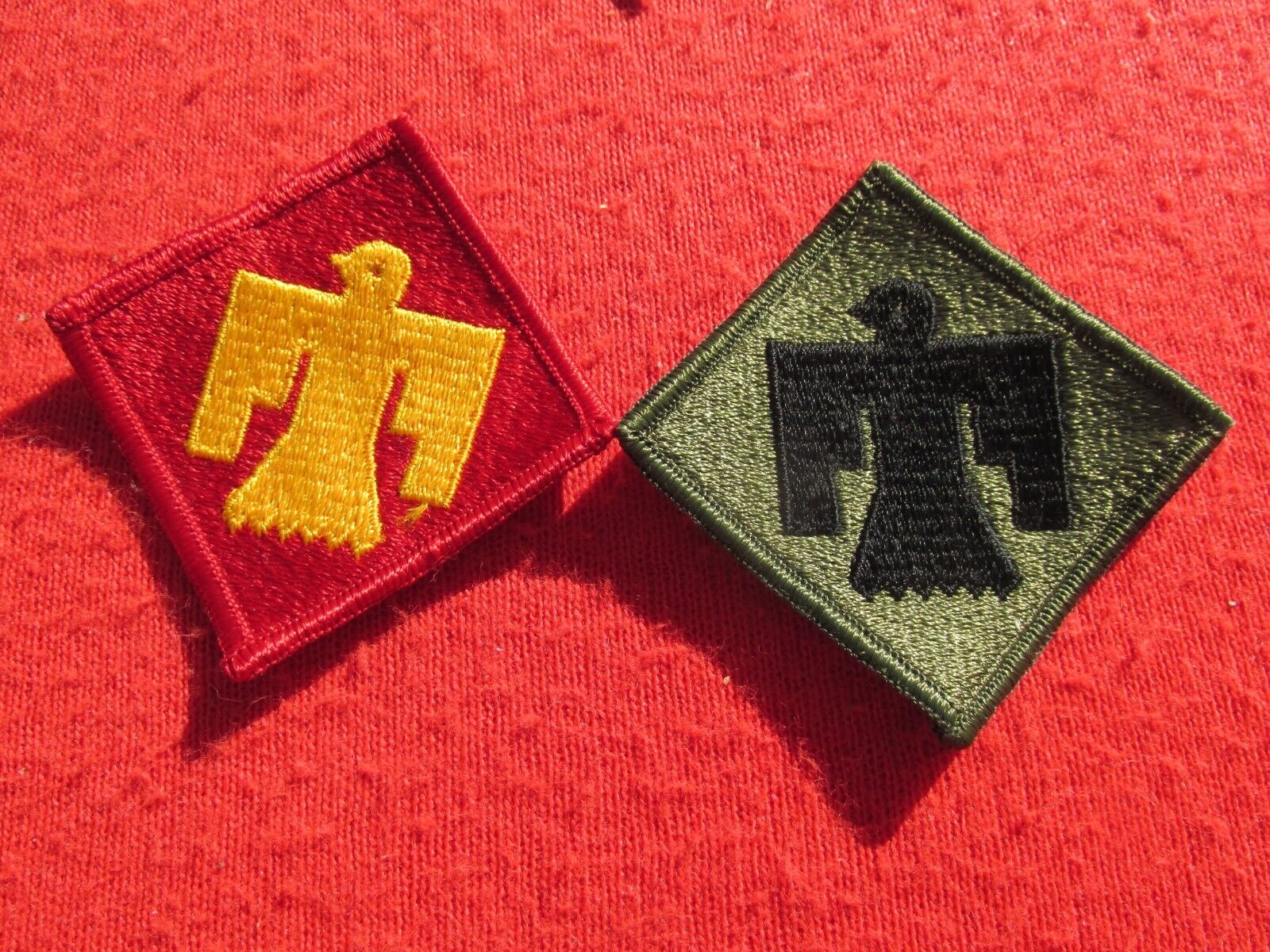 US Army 45th Division patch merrowed  fully Embroidered no glow pair subdued