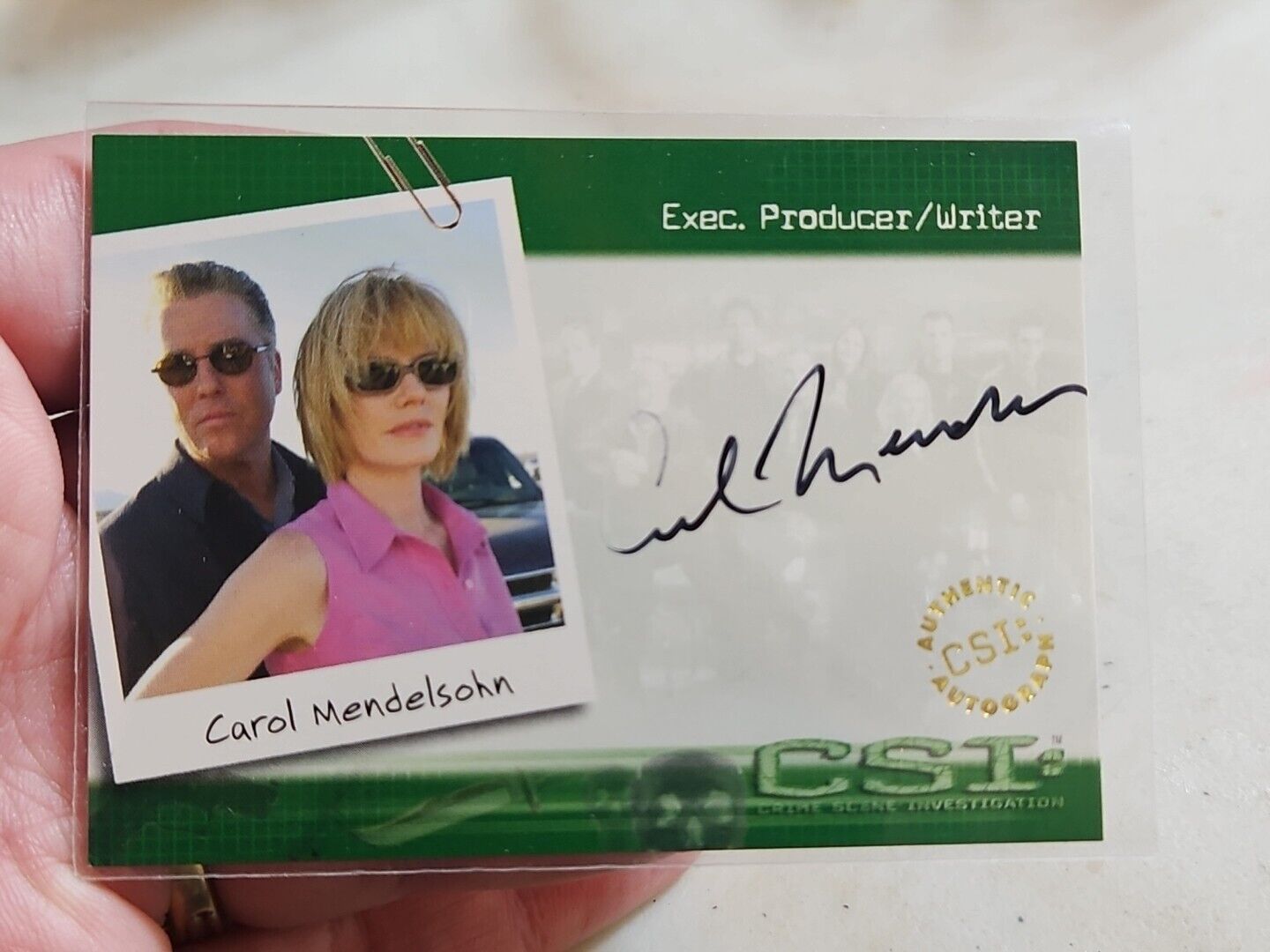 2003 Strictly Ink CSI: Crime Scene Investigation Auto Carol Mendelsohn