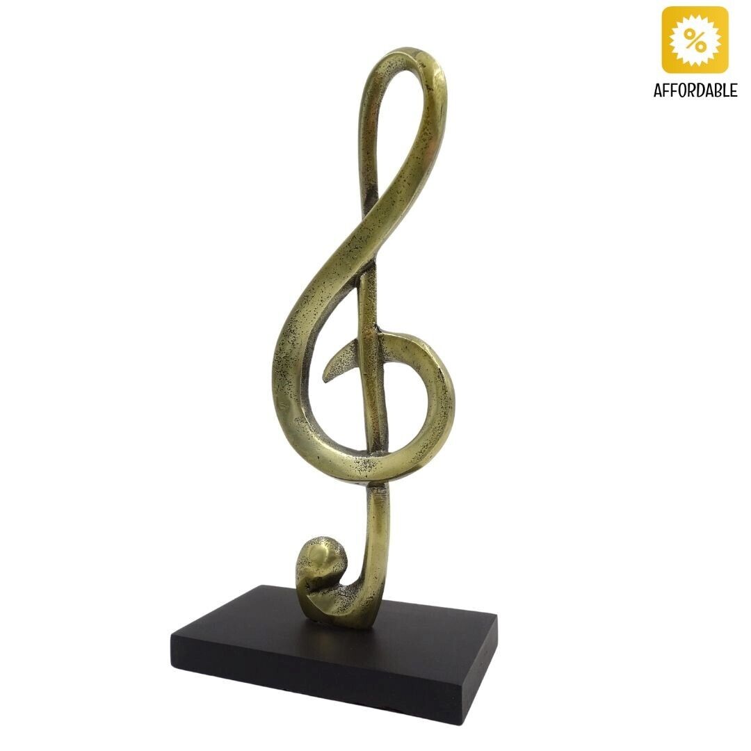 Violin Key Figurine Aluminum Decoration Gift For A Singer Or Music Teacher