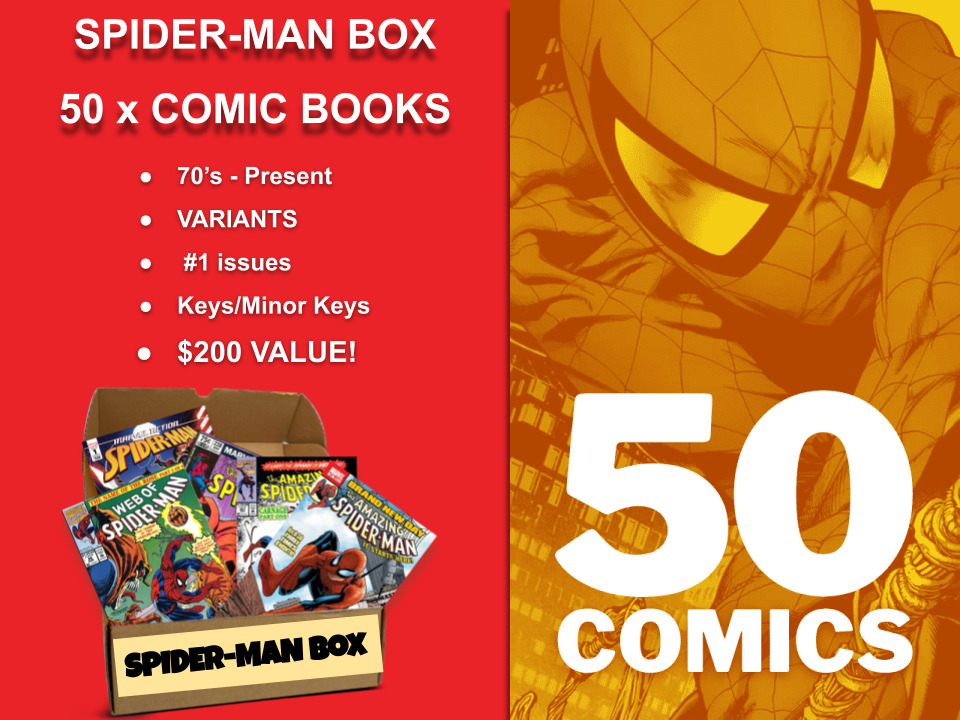 Lot x 50 Spiderman Comic Box w/ Variants #1s McFarlane Ross Bagley VF - 50% OFF