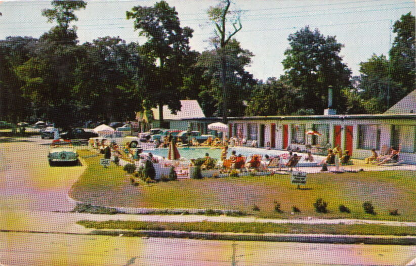  Postcard Colonial Motel Neptune NJ 1958 