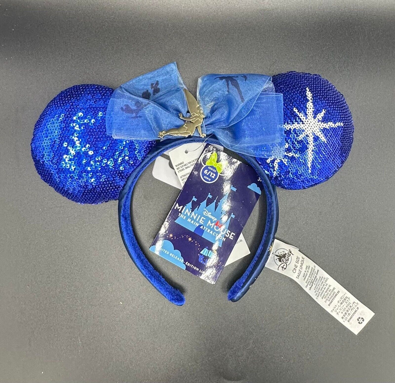 Authentic Disney Minnie Mouse Main Attraction Peter Pan Flight Ear Headband