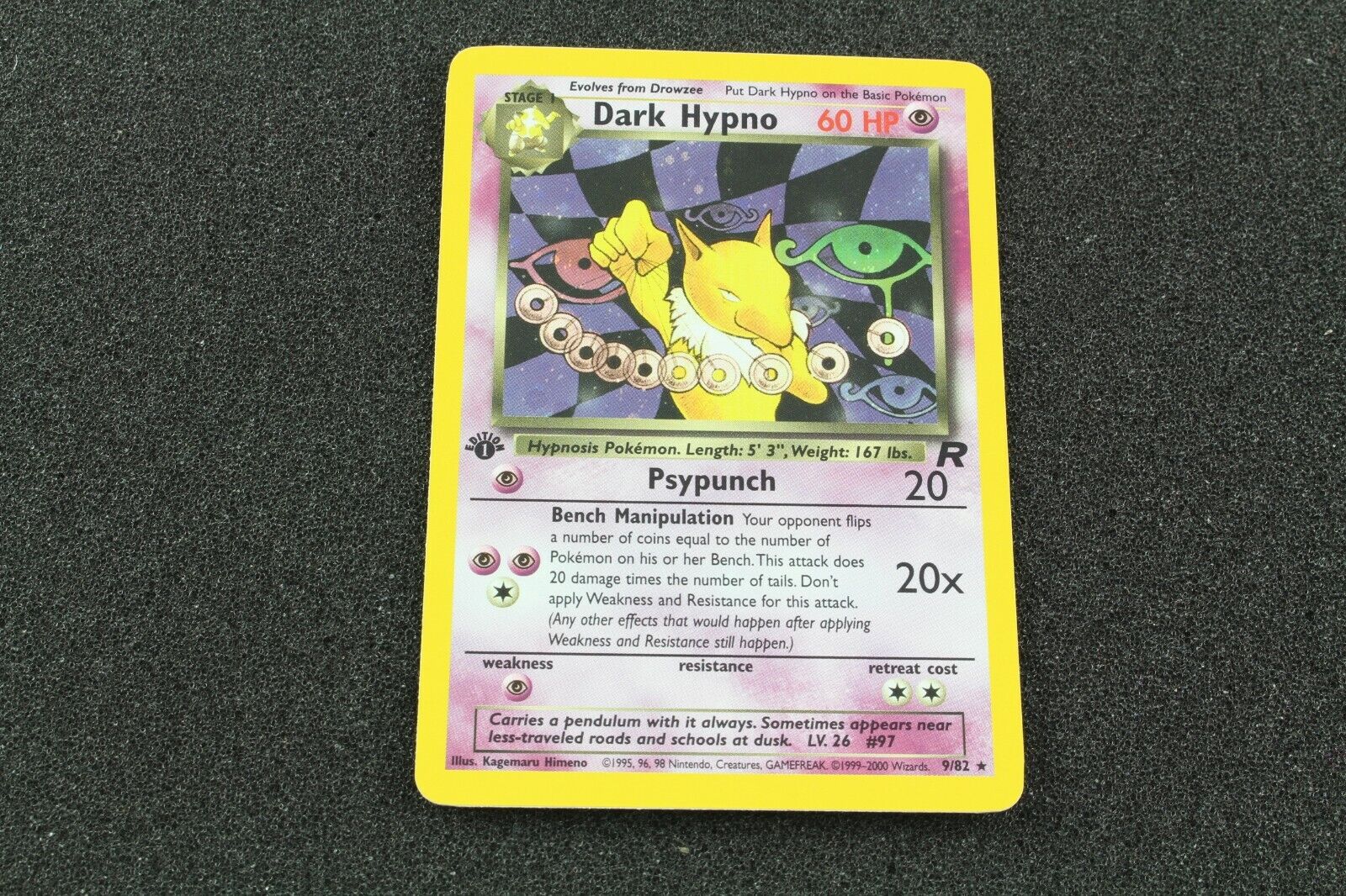 Pokemon Team Rocket 1st Edition 9/82 Holo Dark Hypno NM Mint