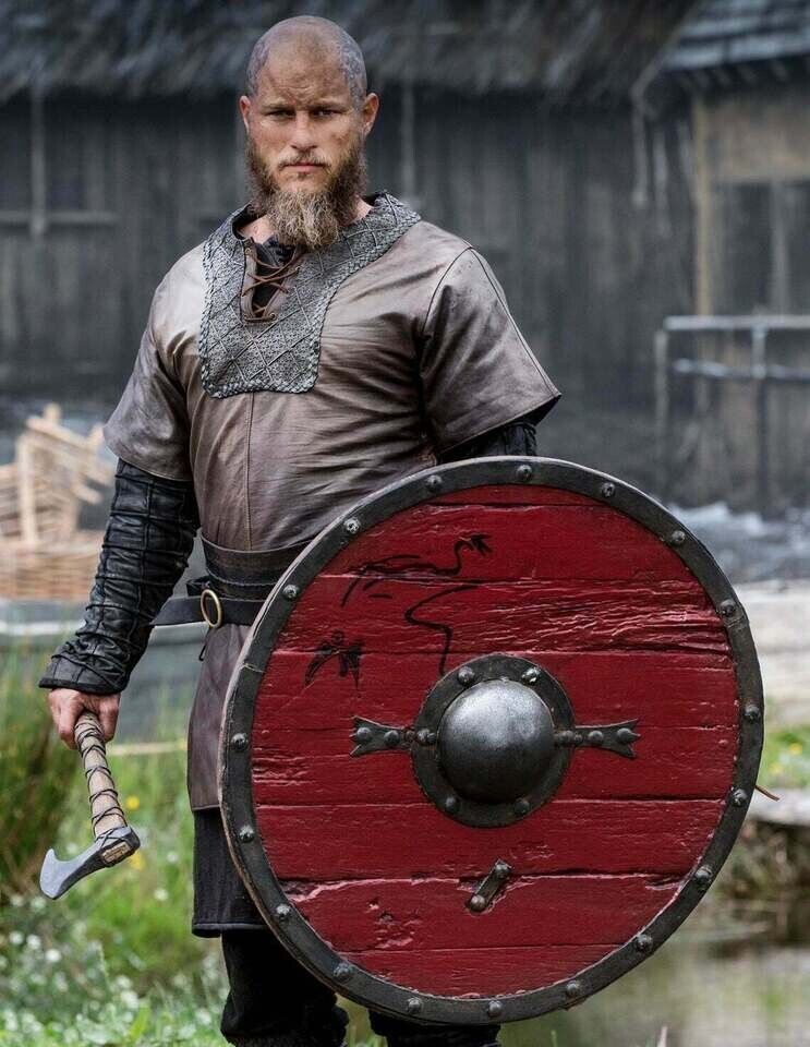 Ragnar Lothbrok Shield Authentic Battle Worn Hand Painted Viking Battle Ready