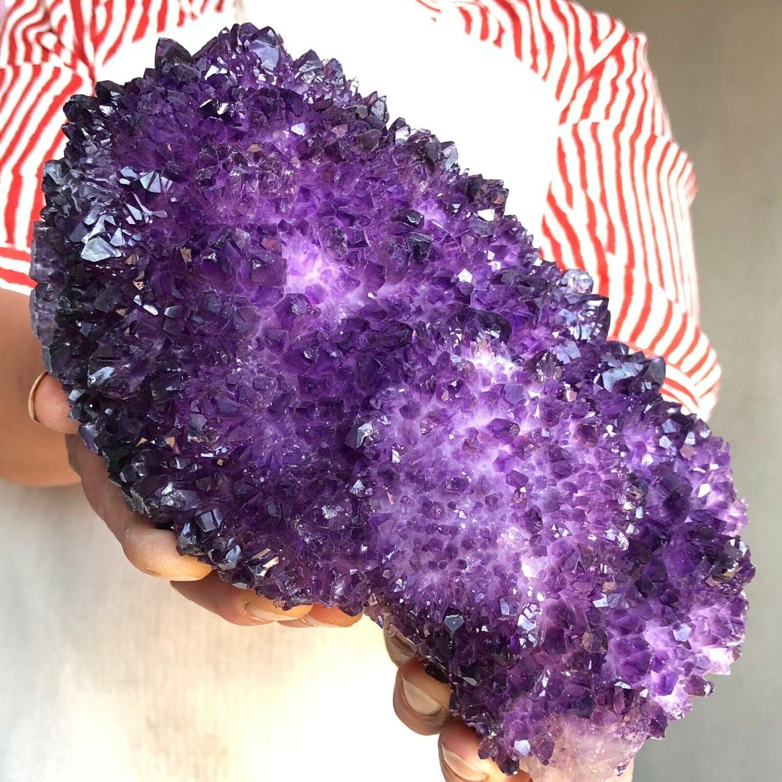6.4LB Species Restoration of New Purple Quartz Crystal Cluster Discovered K466