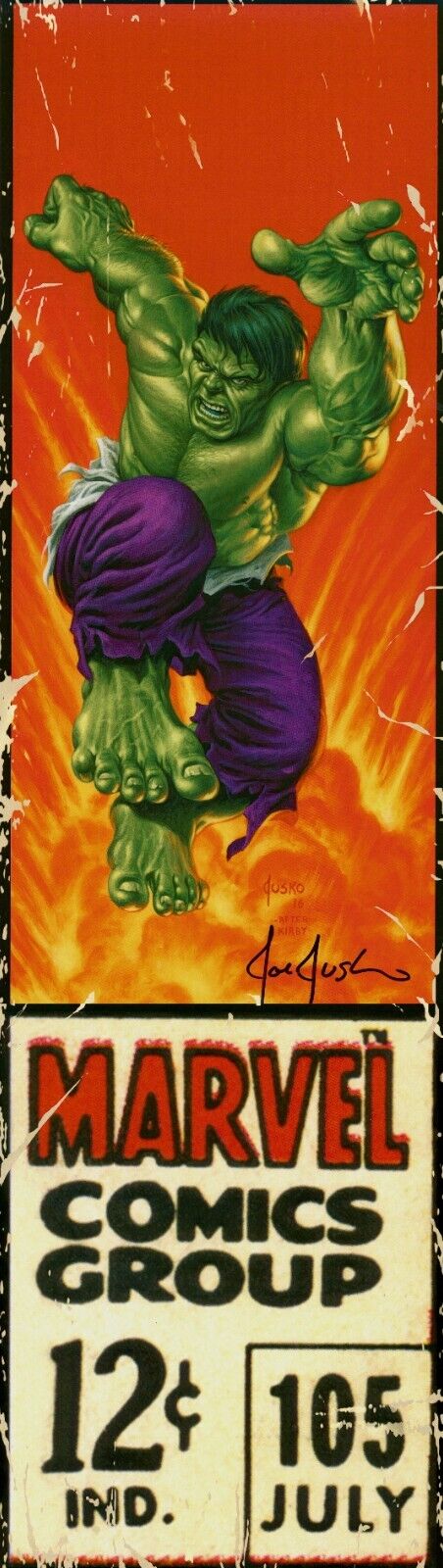 Joe Jusko Signed Marvel Comics Corner Box Art Print ~ Incredible Hulk / Avengers