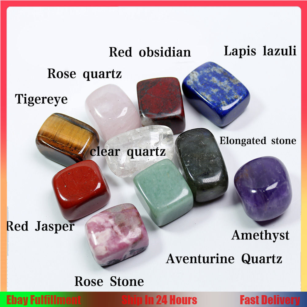 10x Natural Quartz Crystal Polished Tumbled Stone Set Energy Healing Gemstone