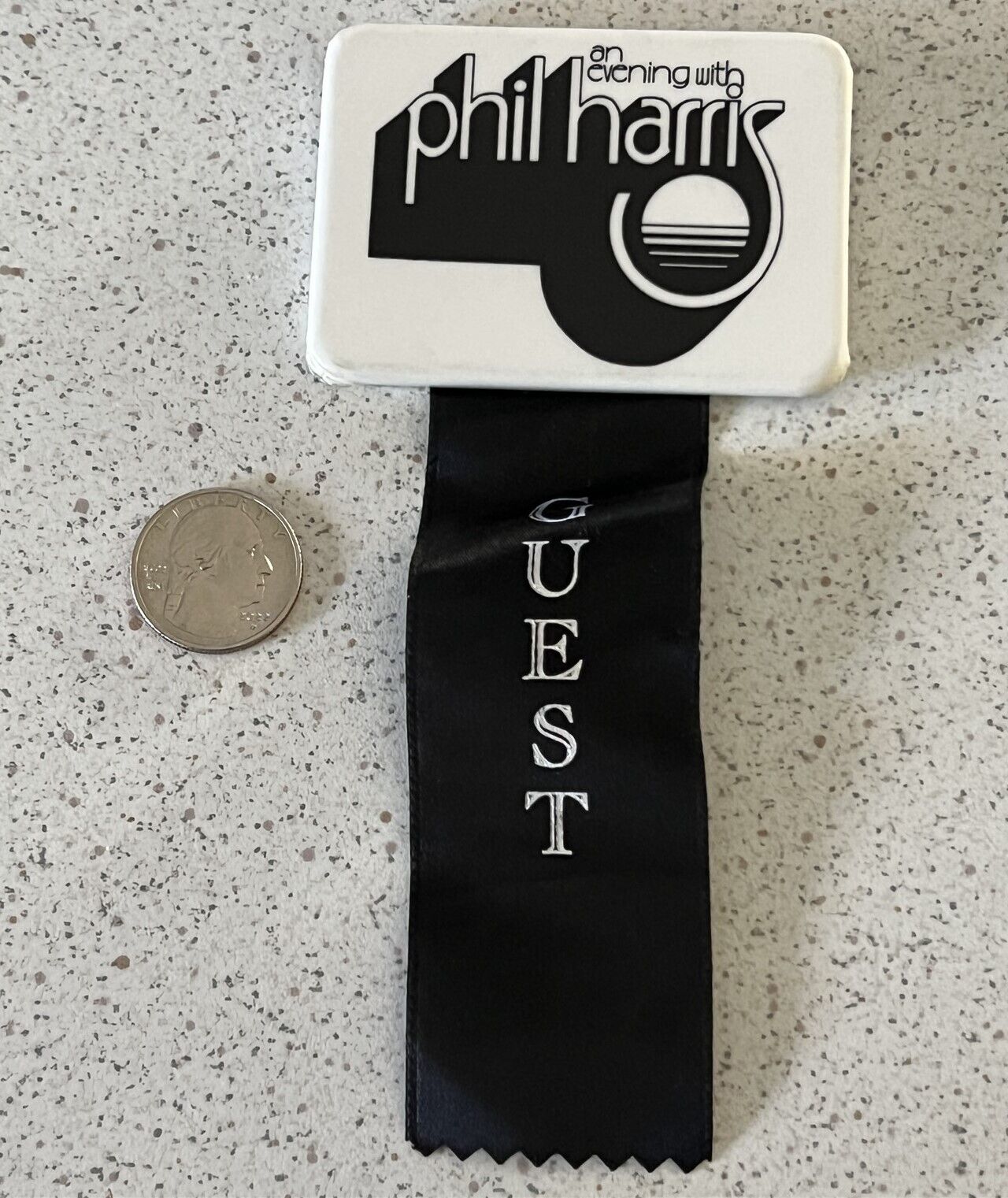 An Evening With Phil Harris Actor Singer Guest Ribbon & Pinback Button #45275