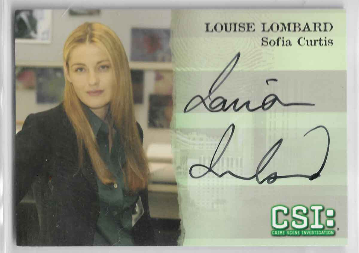 CSI Series 3 Louise Lombard Autograph Card Sofia Curtis Auto CSIV3-A2