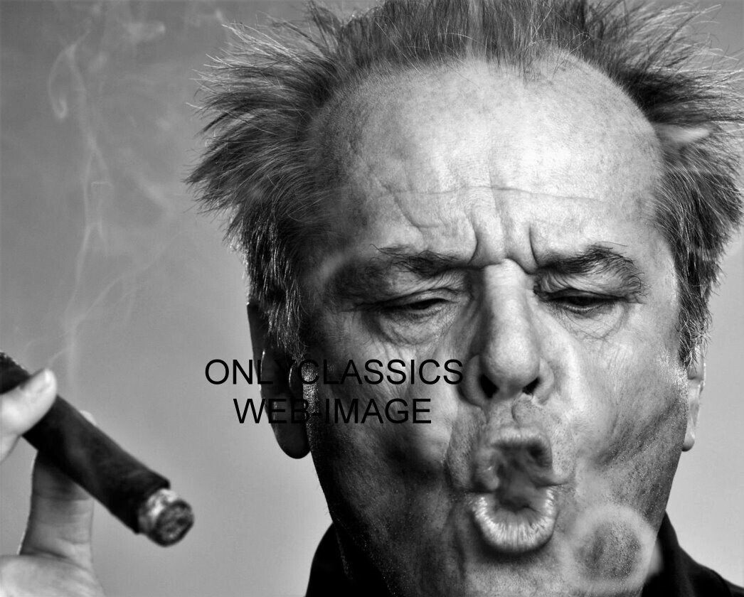 COOL TOUGH GUY ACTOR JACK NICHOLSON PERFECT CIGAR SMOKE RING 12X15 PHOTO POSTER