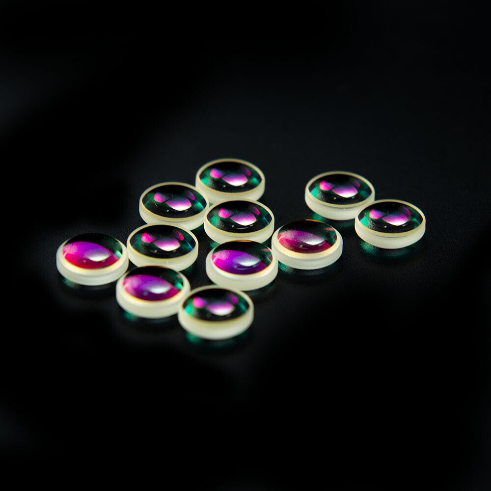 40pcs 7.66mm Biconvex Glass Lenes Defective Double Convex Lenses DIY Crafts