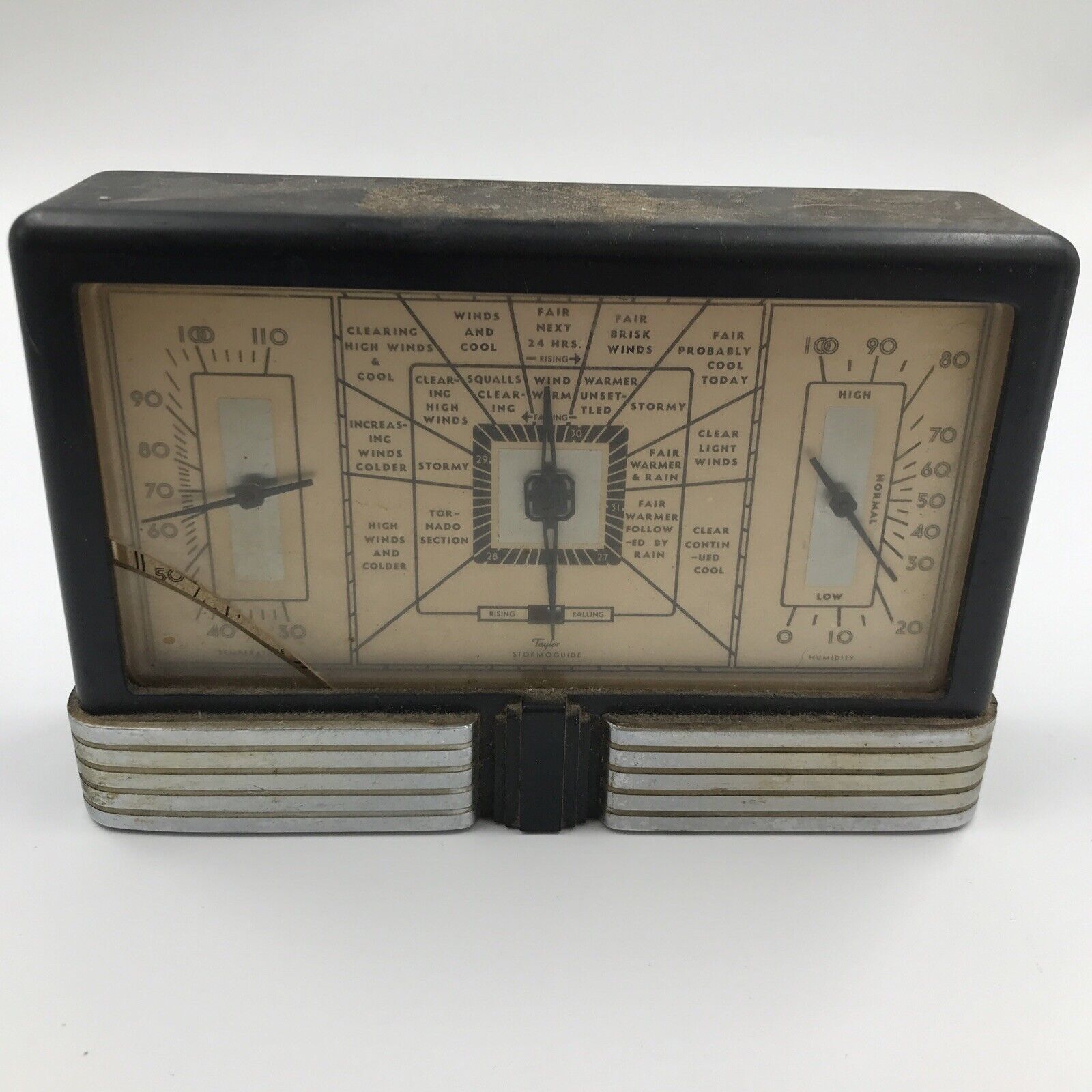 Vintage 1927 Taylor Stormoguide Weather Station Hygrometer w/ Altitude Dial