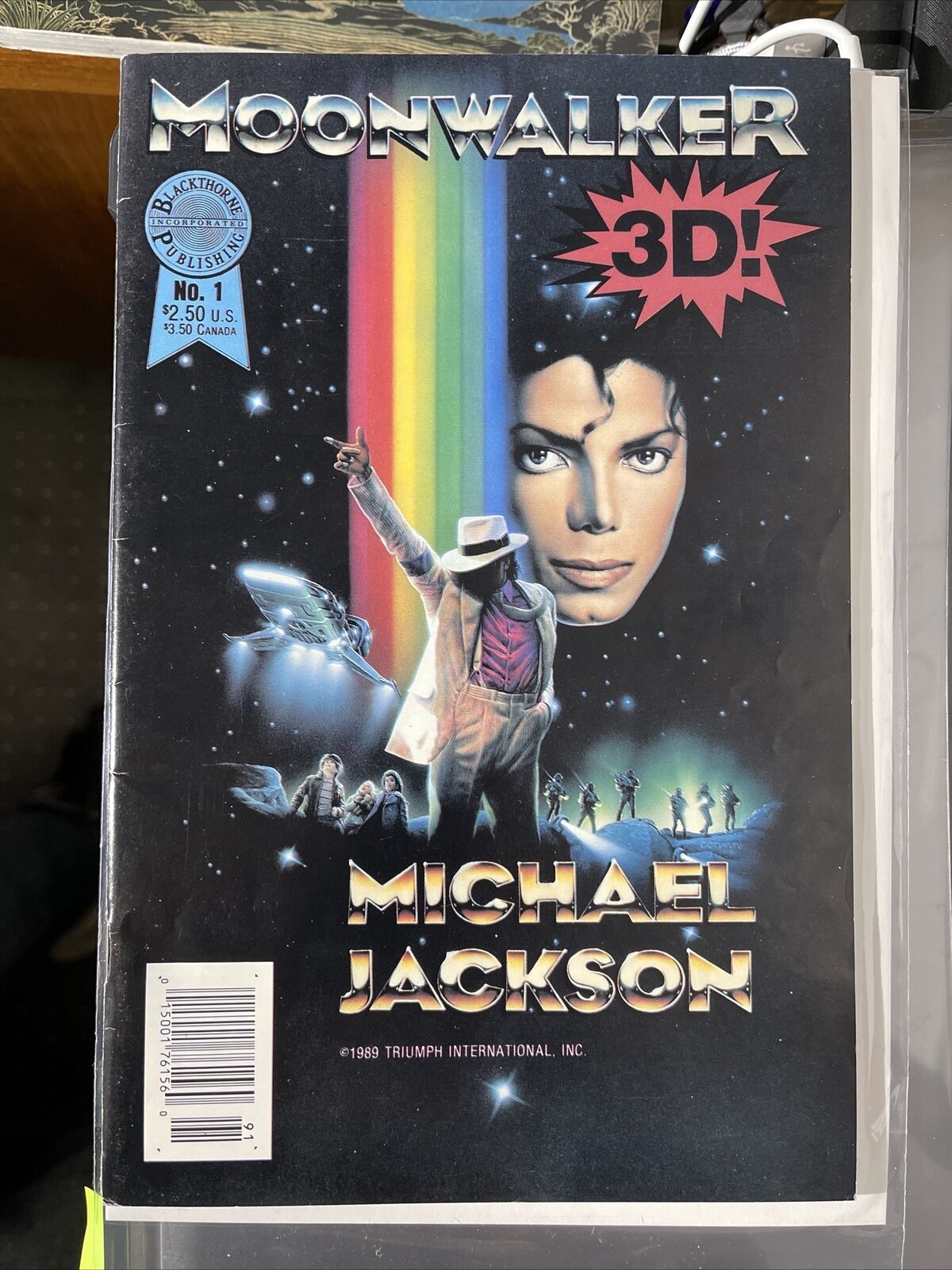 Michael Jackson Moonwalker 3D Comic Book Blackthorne Publishing 1989