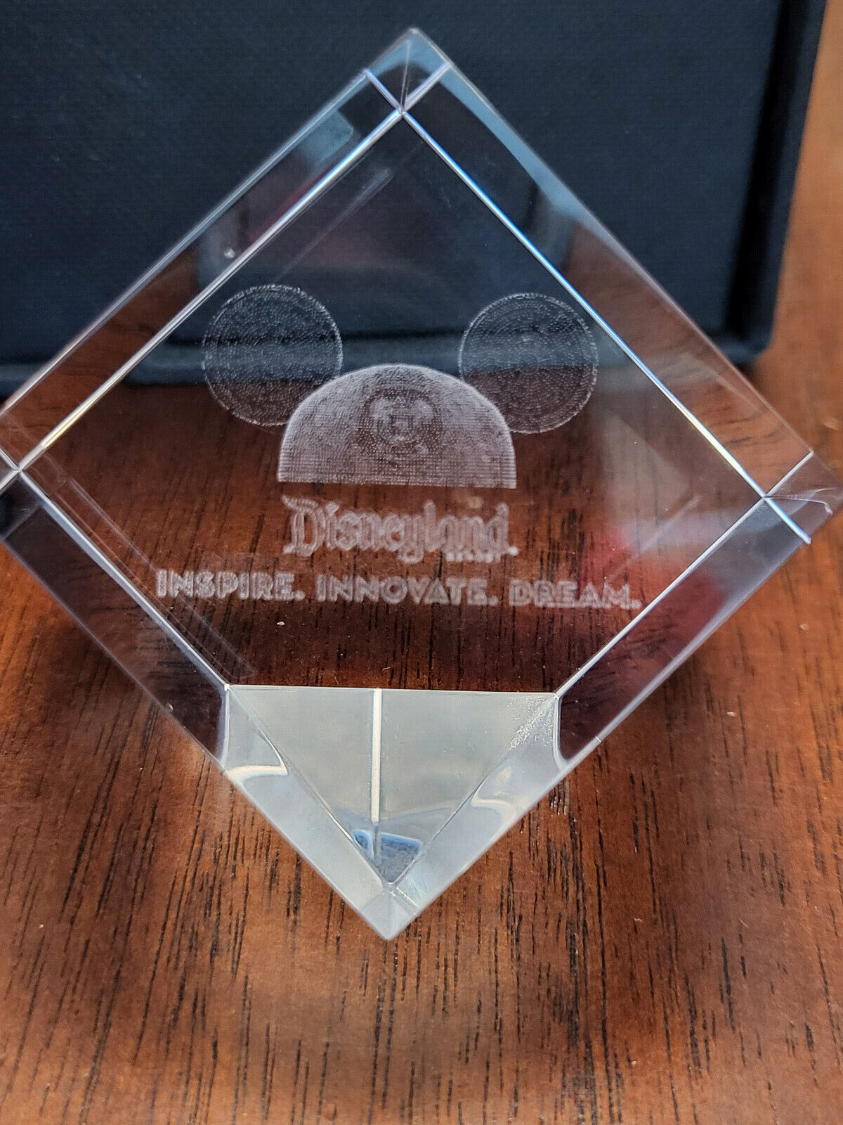 Disneyland Mickey Mouse no more MRSA infections,  Etched Crystal Glass