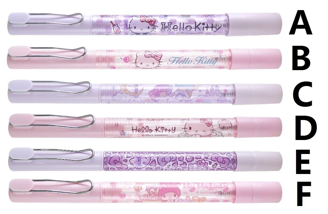 1x Hello Kitty Black Ink Pen Cute Sanrio Spray Kill Bacteria Sanitize Melody New