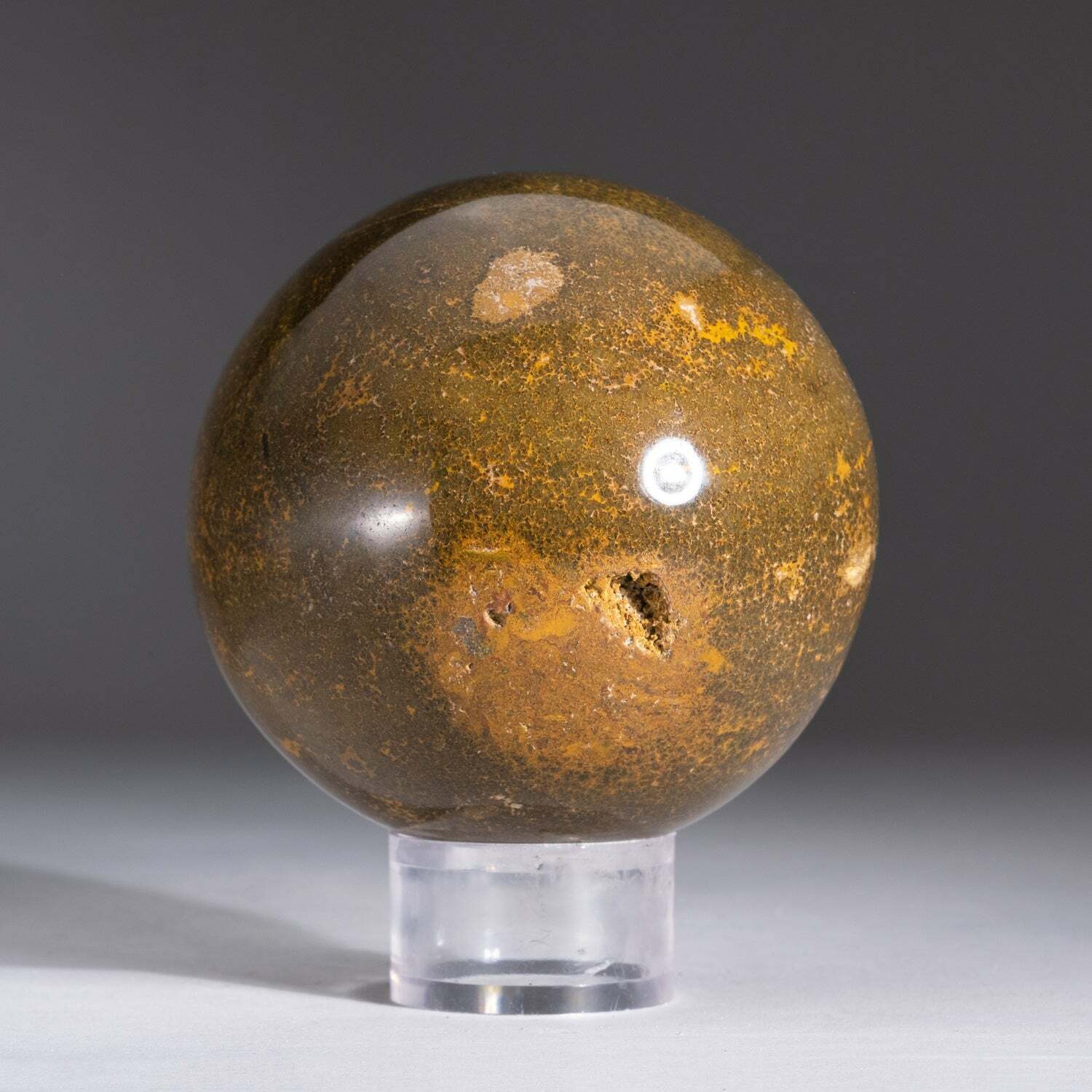 Genuine Polished Ocean Jasper Sphere (2.9 lbs)