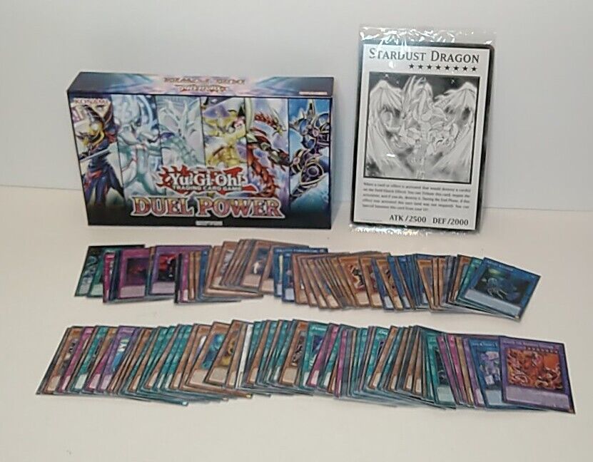 YuGiOh Duel Power Box with 135 1st Ed Cards + Giant Card See All Cards Used VGC
