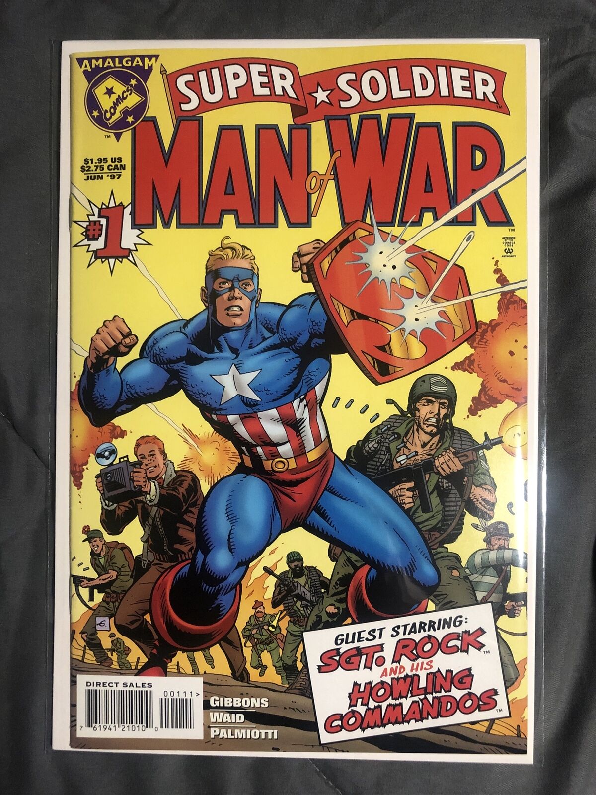 Super Soldier Man Of War #1 Comic 1997 Marvel DC Amalgam Capt America Superman