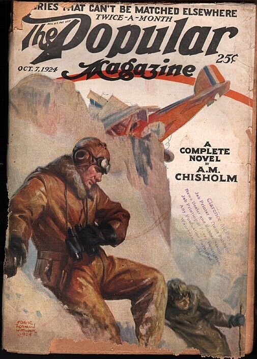 pulp magazine: POPULAR MAGAZINE 7 October 1924; A.M. Chisholm novel