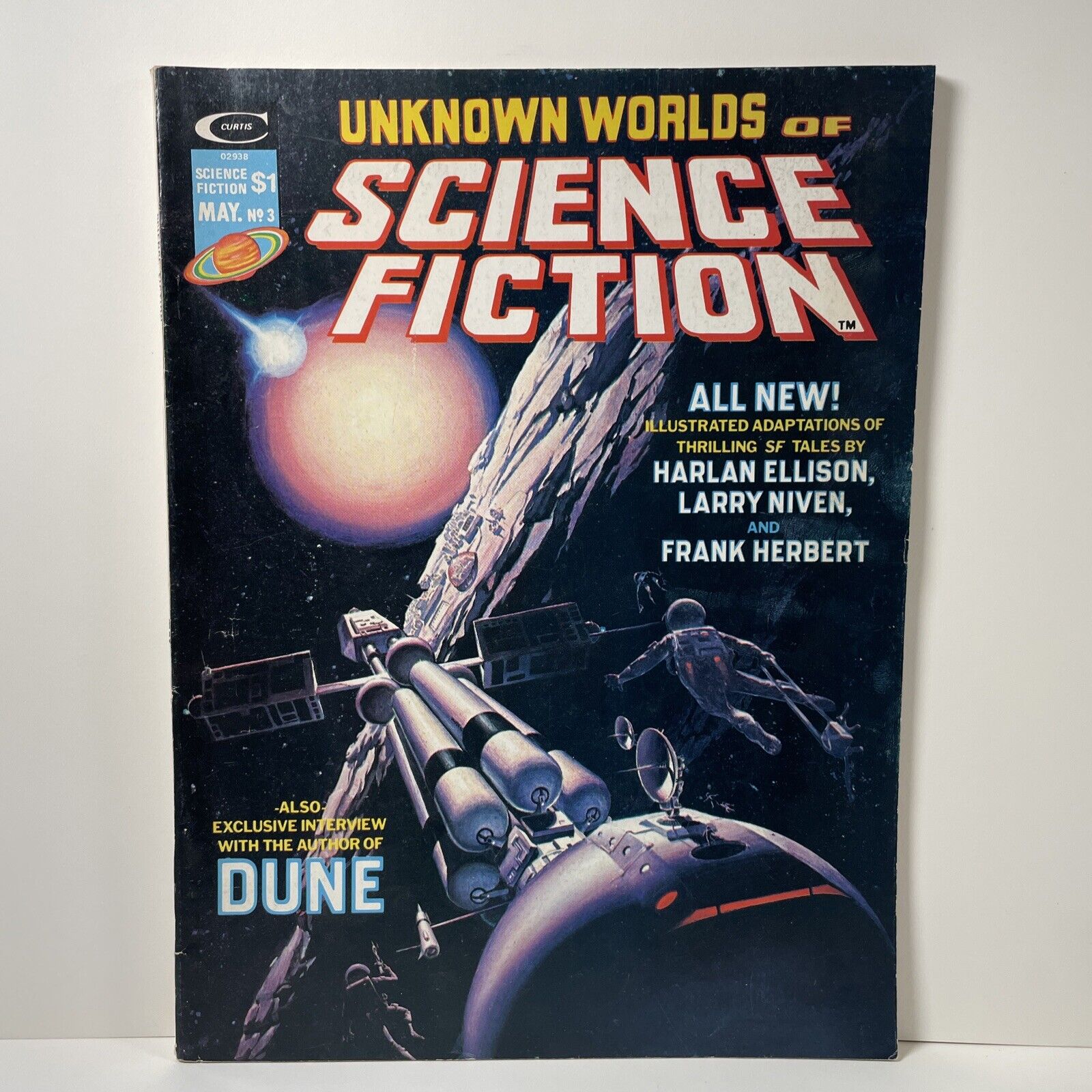 Unknown Worlds of Science Fiction #3 1975 Curtis Comic Magazine Marvel