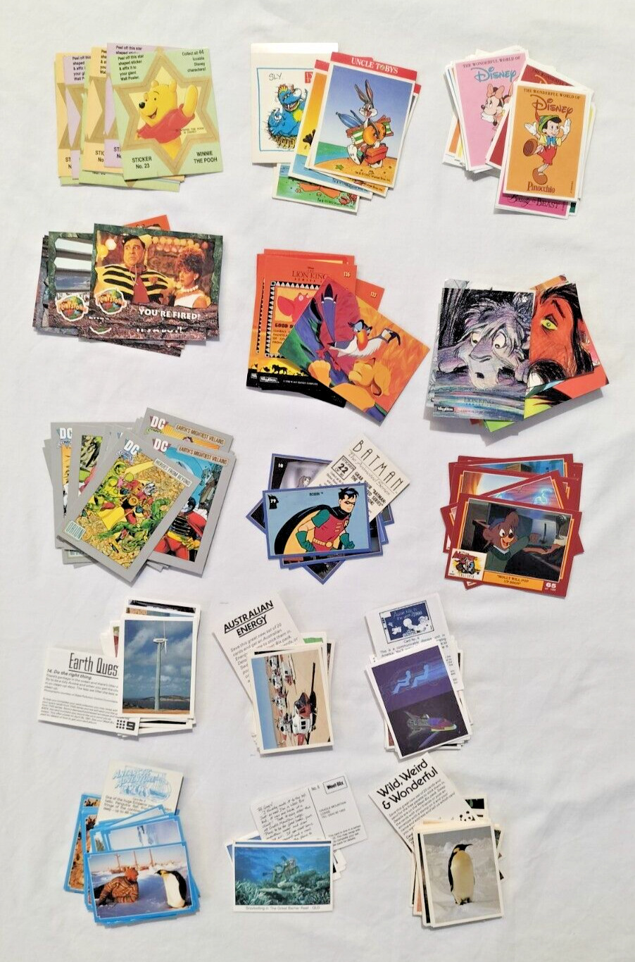 Collector Cards & Stickers 100's Disney Weet-Bix DC Comics Topps Sanitarium etc