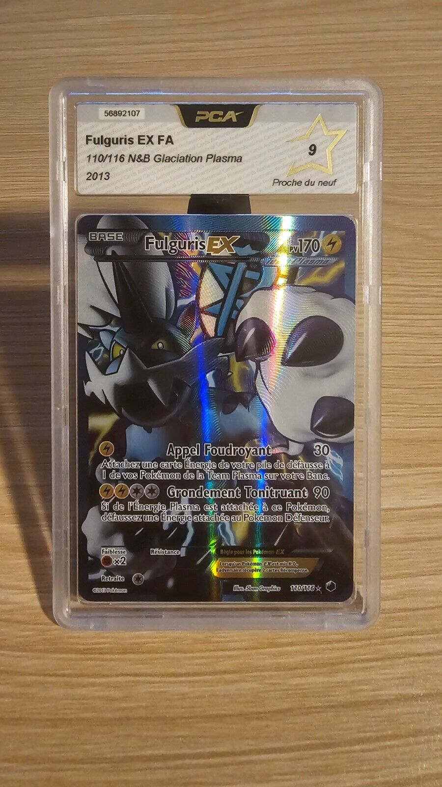 Pokemon Card Ultra Rare FULGURIS EX FA 110/116 N&B GLACIATION PLASMA PCA 9