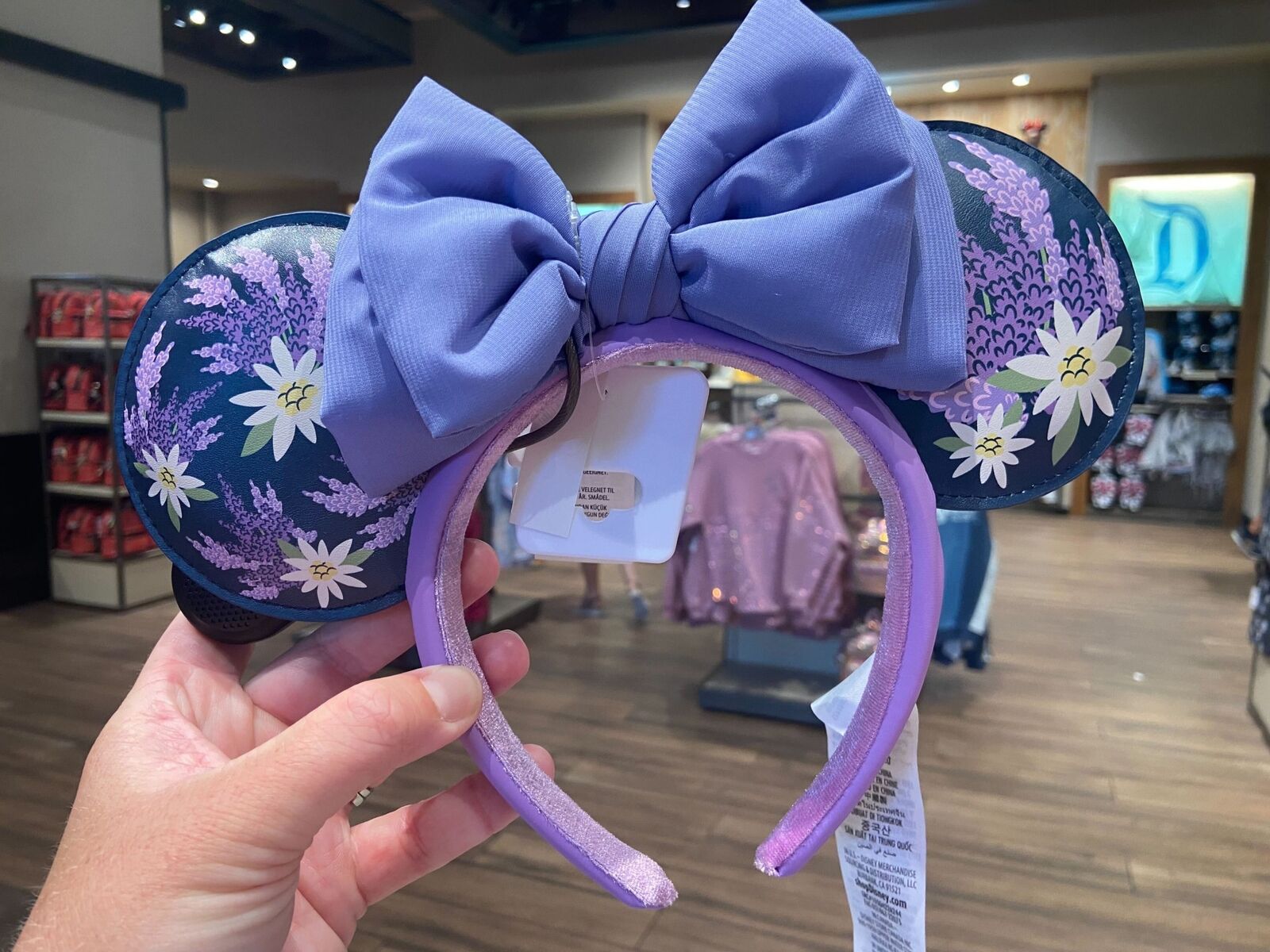 Disney Parks French Lavender Flower Purple Disneyland Lilac Ears Headband
