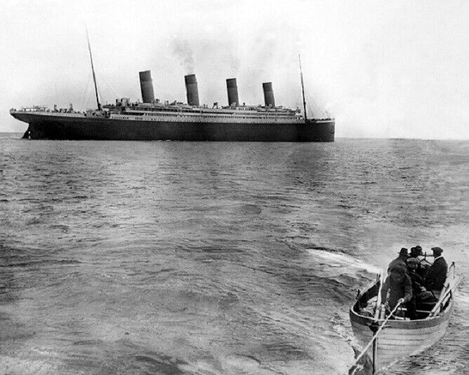 The last known photo of the RMS Titanic afloat 8\