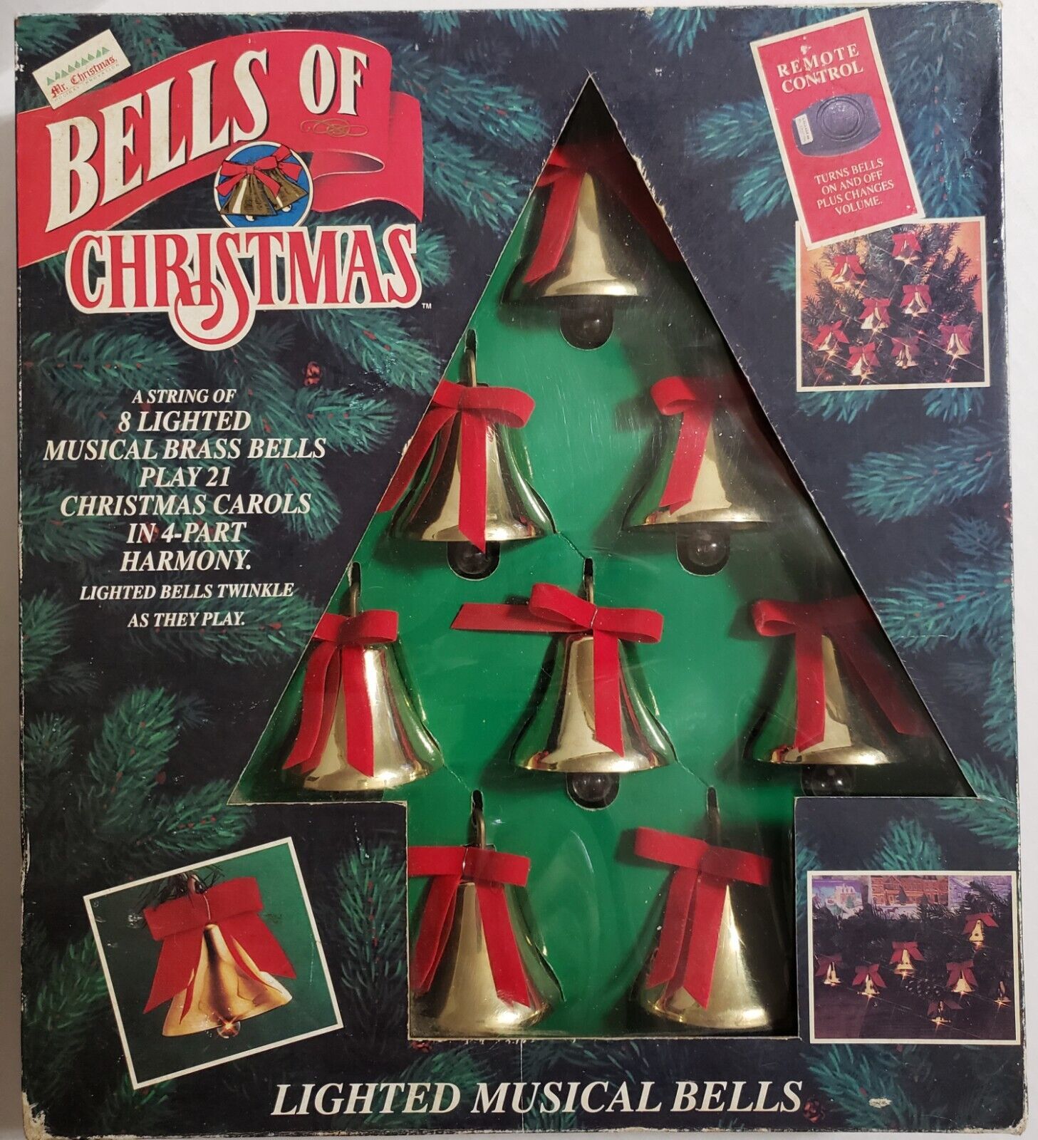 Mr. Christmas 10 Brass Bells Of Christmas Light Up - Plays 21  Musical Songs