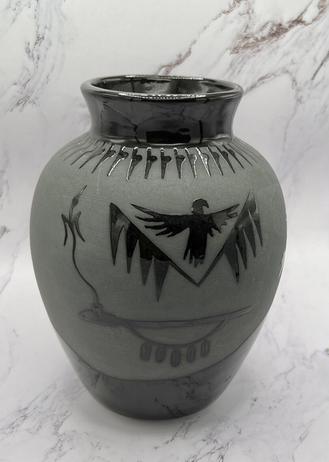San Juan Pueblo Black Pottery by Maria Adelicia - Endangered Species