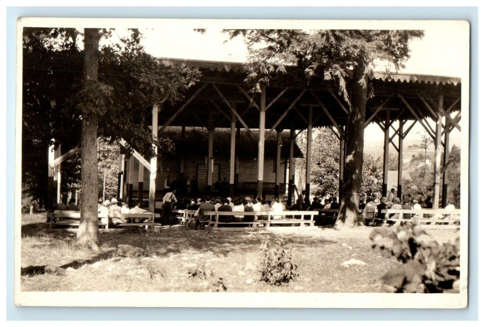 1938 Camp Cabin House Worcester Massachusetts MA RPPC Photo Antique Postcard