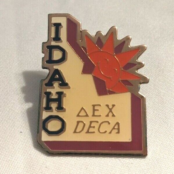 Delta Epsilon Chi DECA School College Idaho State Shaped Enamel Lapel Pin FP20
